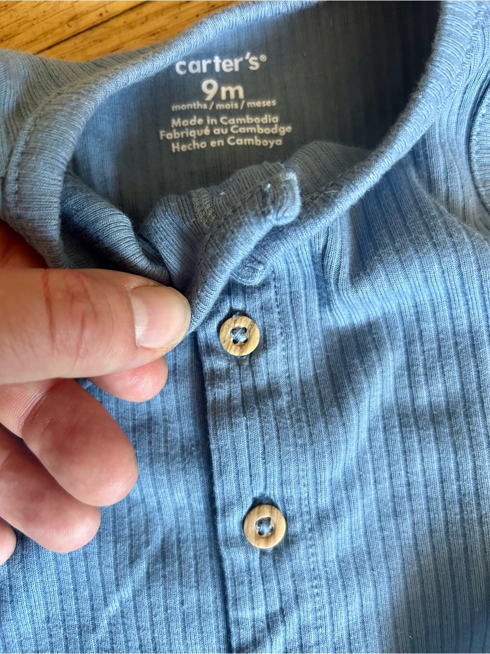 Carter's Blue Ribbed Jumpsuit/Romper - Picture 5 of 10